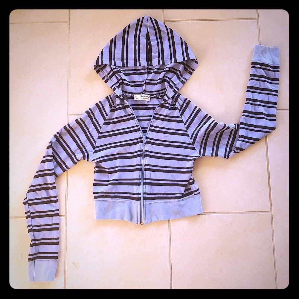 Crop top zip up hoodie